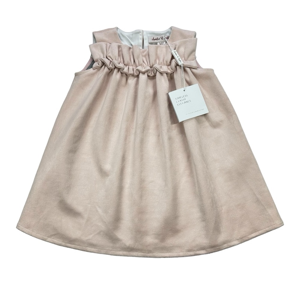 Amelie et Sophie Sasha suede pink dress, NWT, 2T